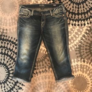 Silver brand Suki Fluid Demin Capri